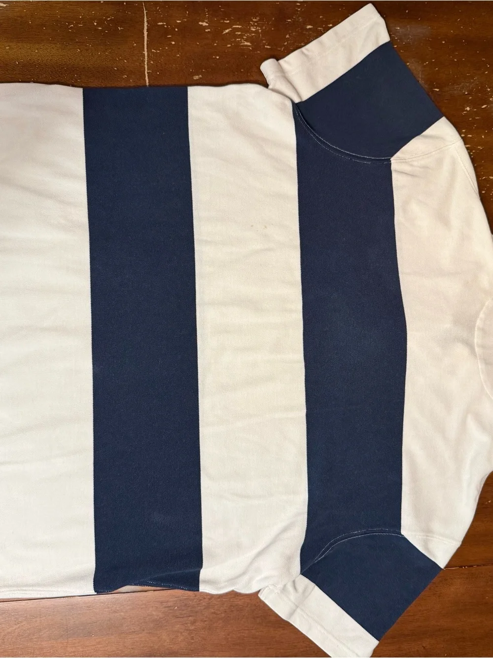 Polo Ralph Lauren Rugby Polo Shirt Men’s XL Custom Fit Navy White Stripe
